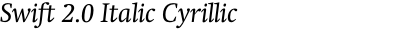 Swift 2.0 Italic Cyrillic